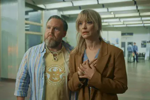 Axel Stein and Heike Makatsch in "Where's Wanda?," now streaming on Apple TV. Axel Stein and Heike Makatsch in "Where's Wanda?," now streaming on Apple TV.