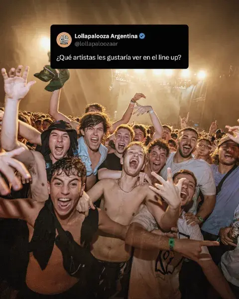 El anuncio del line up del Lolla Argentina 2027. El anuncio del line up del Lolla Argentina 2027.