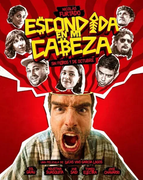 Póster de la película Escondida en mi cabeza. Póster de la película Escondida en mi cabeza.