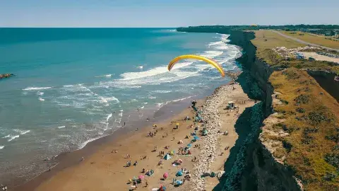 Un acantilado en Mar del Plata