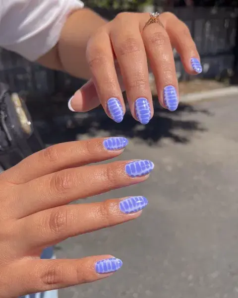Uñas croco en color azul