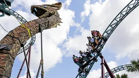 Una de las montañas rusas del Busch Garden Una de las montañas rusas del Busch Garden