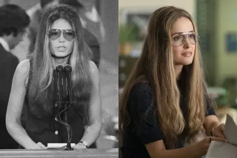 Gloria Steinem y Rose Byrne