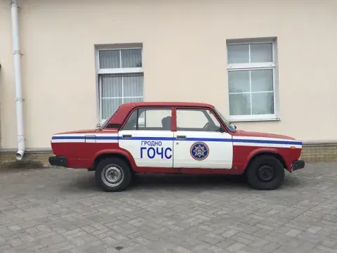 Una patrulla de los bomberos de Grodno