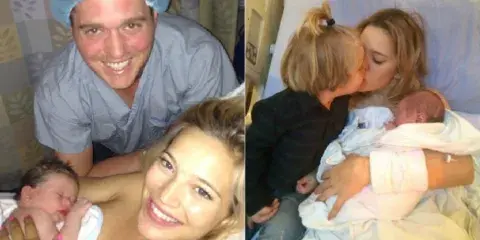Luisana Lopilato y Michael Buble con Noah y Elías