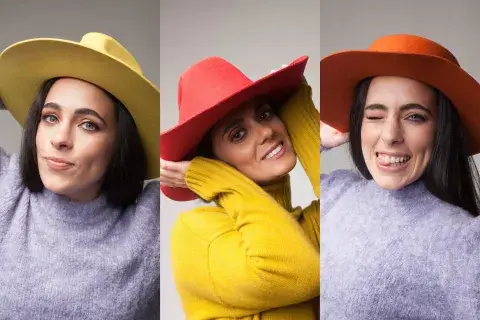 Tres modelos de sombreros. Foto: William Kano Tres modelos de sombreros. Foto: William Kano
