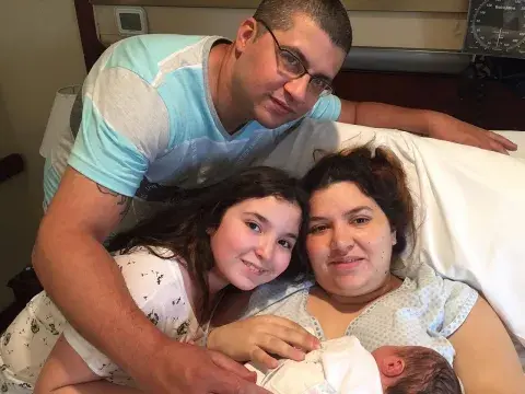 Romina con su familia Romina con su familia