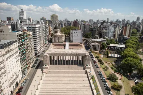 El Monumento a la Bandera desde arriba. Rosario