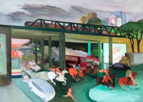 El Regreso del Malon, Oleo, 100x140 cm. 2016 El Regreso del Malon, Oleo, 100x140 cm. 2016