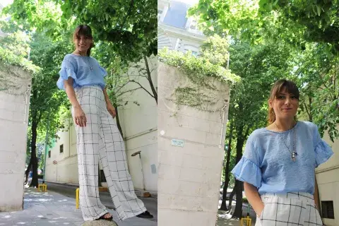 Blusa $990 de Molise / Palazzo $680 de Lia Trademark / Sandalias $990 de Tila Blanco Blusa $990 de Molise / Palazzo $680 de Lia Trademark / Sandalias $990 de Tila Blanco