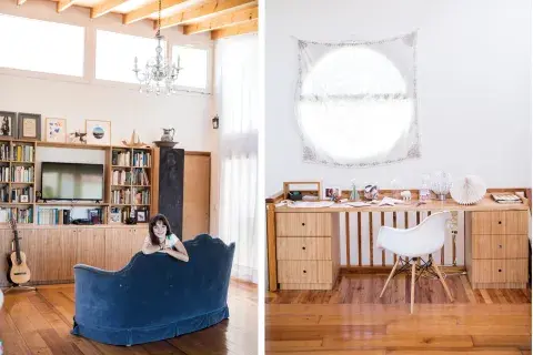 Los pisos de madera son todos reciclados. El del cuarto de los chicos lo hicieron con pallets y también usaron la madera de un par de placards que venían con la casa. Los pisos de madera son todos reciclados. El del cuarto de los chicos lo hicieron con pallets y también usaron la madera de un par de placards que venían con la casa.