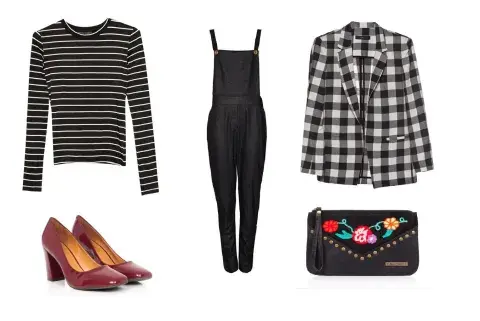 Sobre (Clara Barcelo) Remera (Deleon) Saco (Clara) Jardinero (Vevu) Zapatos (Via Uno) Sobre (Clara Barcelo) Remera (Deleon) Saco (Clara) Jardinero (Vevu) Zapatos (Via Uno)