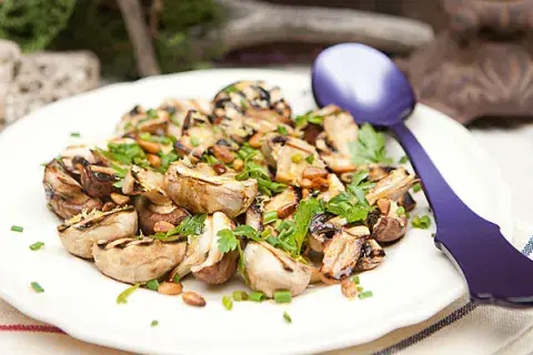 Hongos grillados, un plato rico y sano