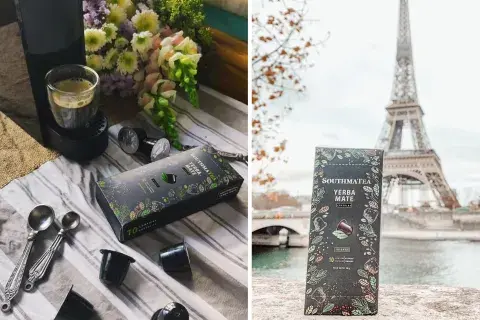 Southmatea: cápsulas de yerba mate de exportación. Southmatea: cápsulas de yerba mate de exportación.