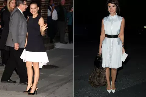 Natalia Portman y Mira Duma llevan el largo correcto de falda y vestido Natalia Portman y Mira Duma llevan el largo correcto de falda y vestido