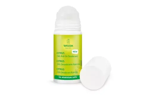 Desodorante roll-on, vegano y orgánico, con aroma cítrico, $170, Weleda Desodorante roll-on, vegano y orgánico, con aroma cítrico, $170, Weleda