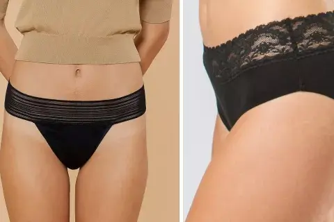 Viene en muchos estilos diferentes, desde elegantes tipo tanga hasta confortables culottes. También hay shorts. Viene en muchos estilos diferentes, desde elegantes tipo tanga hasta confortables culottes. También hay shorts.