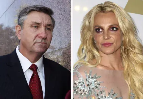 Esta combinación de fotografías muestra a Jamie Spears (izquierda) padre de la cantante Britney Spears, mientras sale de un tribunal el 24 de octubre de 2012 en Los Ángeles. En el lado derecho se muestra a la cantante en un evento el 11 de febrero de 2017, en Beverly Hills, California. (AP Foto) Esta combinación de fotografías muestra a Jamie Spears (izquierda) padre de la cantante Britney Spears, mientras sale de un tribunal el 24 de octubre de 2012 en Los Ángeles. En el lado derecho se muestra a la cantante en un evento el 11 de febrero de 2017, en Beverly Hills, California. (AP Foto)