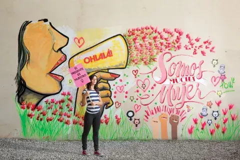 El mural de OHLALA! junto al Centro Integral de la Mujer Elvira Rawson (en Salguero 765) El mural de OHLALA! junto al Centro Integral de la Mujer Elvira Rawson (en Salguero 765)