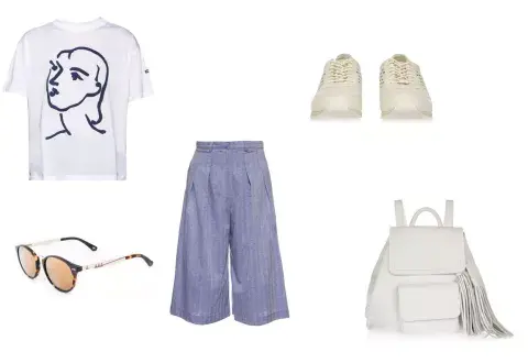 Anteojos (Absurda) Zapatillas (Lacoste, $2699 ) Mochila (Cacharel) Remera (AyNotDead, $725) Pantalón (Sette, $1980) Anteojos (Absurda) Zapatillas (Lacoste, $2699 ) Mochila (Cacharel) Remera (AyNotDead, $725) Pantalón (Sette, $1980)