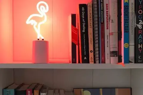 Amamos este flamenco de neón. By the way, los flamencos son ícono del millennial pink Amamos este flamenco de neón. By the way, los flamencos son ícono del millennial pink