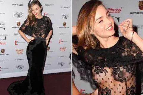 Miranda Kerr y su pequeño descuido en la alfombra roja