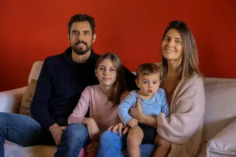 Javier, Lara, Federico y Natalia en una foto familiar. Javier, Lara, Federico y Natalia en una foto familiar.