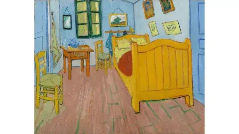 El dormitorio, el cuadro que Vincent Van Gogh pintó en 1888, está en el Museo Van Gogh de Amsterdam El dormitorio, el cuadro que Vincent Van Gogh pintó en 1888, está en el Museo Van Gogh de Amsterdam
