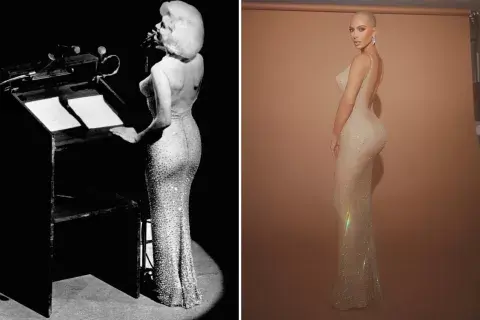Marilyn Monroe 1962 - Kim Kardashian 2022 Marilyn Monroe 1962 - Kim Kardashian 2022