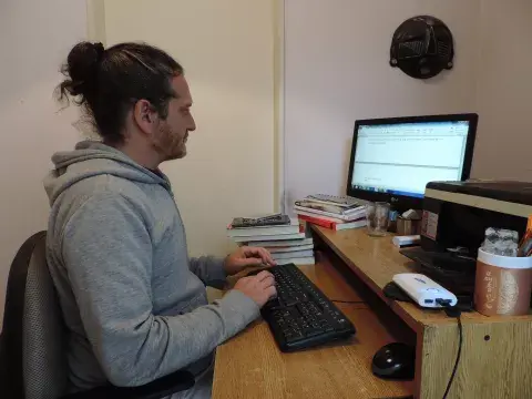 "Para mí más que inspiración mágica lo que hay es trabajo". "Para mí más que inspiración mágica lo que hay es trabajo".