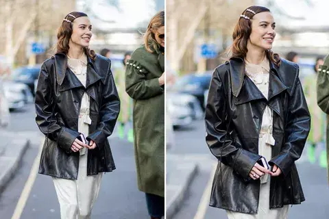 Alexa Chung, en el desfile de Simone Rocha en Paris Alexa Chung, en el desfile de Simone Rocha en Paris