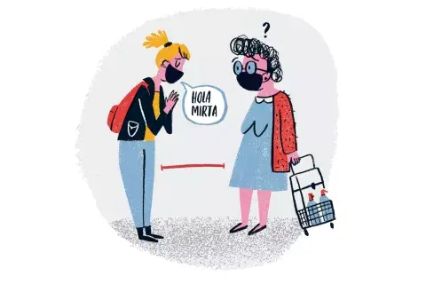 ¿Cómo se saluda en pandemia? ¿El codo es lo "normal"? ¿No estamos muy cerca? ¿Levanto la mano o choco puños? ¿Cómo se saluda en pandemia? ¿El codo es lo "normal"? ¿No estamos muy cerca? ¿Levanto la mano o choco puños?