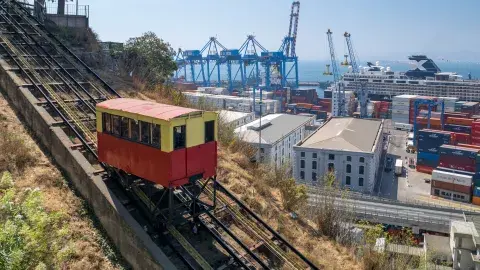 Los funiculares de Valparaíso fueron declarados Monumento Histórico y son parte de la postal del puerto chileno Los funiculares de Valparaíso fueron declarados Monumento Histórico y son parte de la postal del puerto chileno