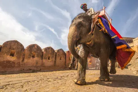 El palacio de Ámbar, en Jaipur El palacio de Ámbar, en Jaipur