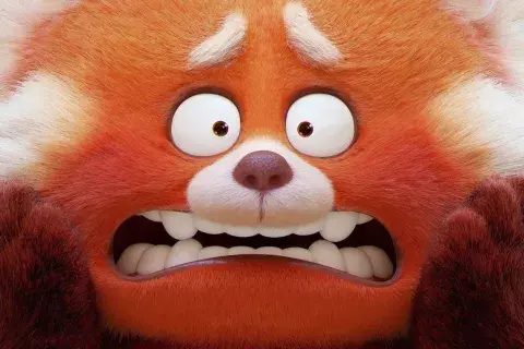 En Turning Red, nuestra protagonista se convierte en un panda rojo. Foto gentileza de Pixar/Disney+
