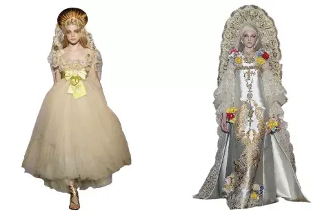 Izquierda: Jean Paul Gaultier. Derecha: Christian Lacroix