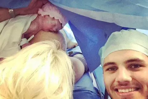Wanda Nara, Mauro Icardi y Francesca, la primera hija de la pareja
