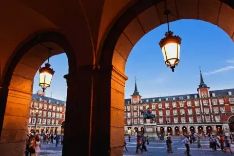 La famosa Plaza Mayor La famosa Plaza Mayor