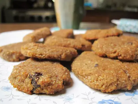Galletitas de coco, almendras y manzana Galletitas de coco, almendras y manzana
