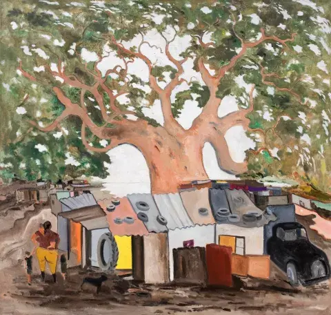 Una tarde en la cachila, Oleo, 143x150 cm, 2016 Una tarde en la cachila, Oleo, 143x150 cm, 2016