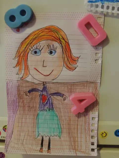En casa los dibujos de mis hijas decoran la cocina En casa los dibujos de mis hijas decoran la cocina