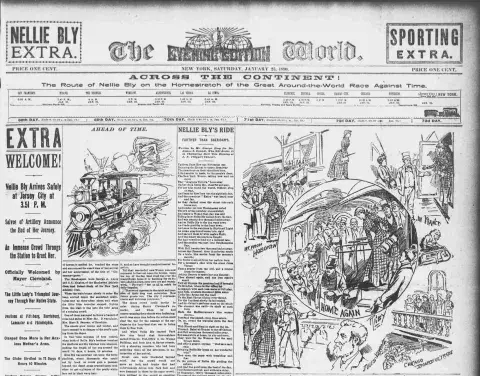 Nellie Bly logró dar la vuelta al mundo en menos tiempos que el que imaginó Julio Verne Nellie Bly logró dar la vuelta al mundo en menos tiempos que el que imaginó Julio Verne