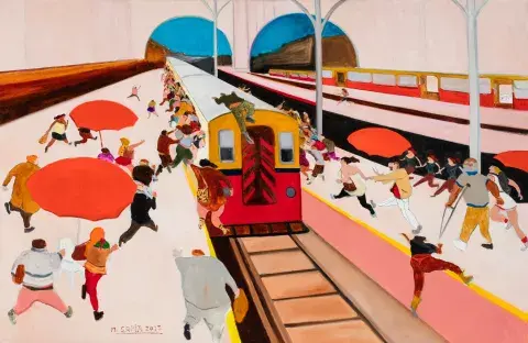 Que se va!, Oleo, 120x200 cm, 2015 Que se va!, Oleo, 120x200 cm, 2015