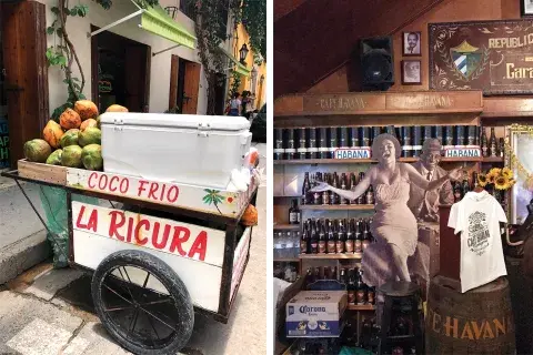 Derecha: Café Havana, con musicos en vivo. Te sentís en Cuba Derecha: Café Havana, con musicos en vivo. Te sentís en Cuba