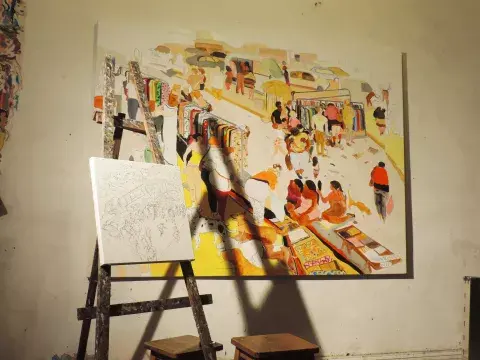 Lo que está ahora pintando Lo que está ahora pintando