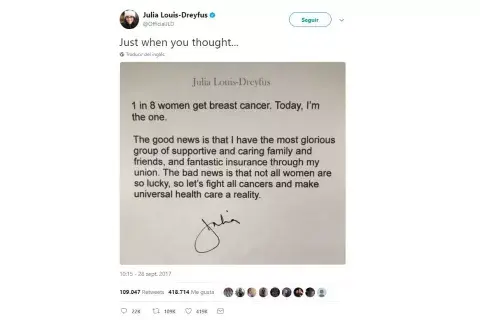 El mensaje que publicó Julia en Twitter