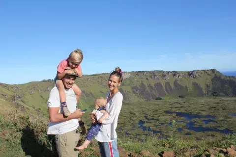 El primer viaje que hicieron fue a Bali por seis meses. Foto gentileza El primer viaje que hicieron fue a Bali por seis meses. Foto gentileza