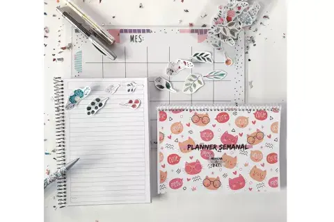 En Mancha del pincel (@manchadelpincel) encontrás planners (desde $350), sets de stickers (desde $75), cuadernos y mucho más.