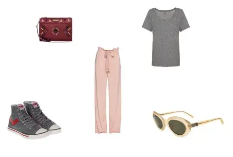 Zapatillas (Pony, $779) Pantalón (Clara, $2900) Remera (Paula Cahen DAnvers, $660) Sobre (Carla Danelli, $1800) Anteojos (Absurda) Zapatillas (Pony, $779) Pantalón (Clara, $2900) Remera (Paula Cahen DAnvers, $660) Sobre (Carla Danelli, $1800) Anteojos (Absurda)