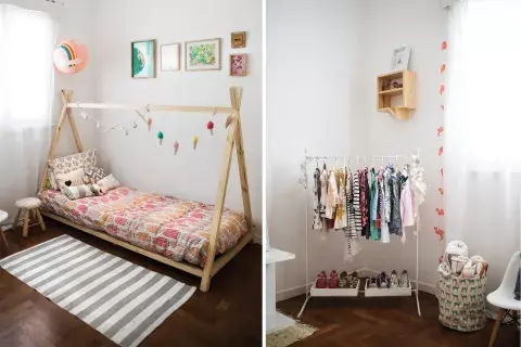 En el cuarto de Regi todo está hecho a su medida. La cama y el ropero son de su altura, para darle autonomía En el cuarto de Regi todo está hecho a su medida. La cama y el ropero son de su altura, para darle autonomía
